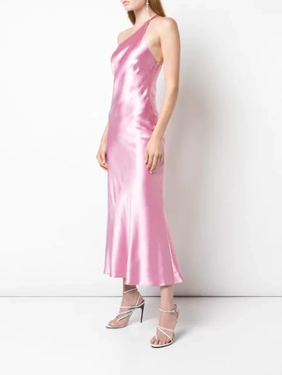 Shop Galvan Roxy Asymmetrical Dress In Pink