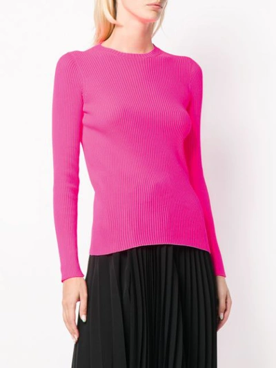 Shop Balenciaga Oversoft Fluffy Crewneck Sweater - Pink