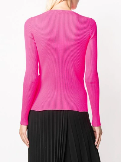 Shop Balenciaga Oversoft Fluffy Crewneck Sweater - Pink