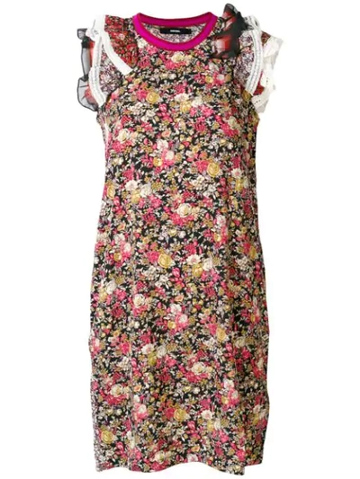 Shop Diesel Floral Print Dress - Multicolour