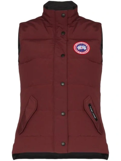 Shop Canada Goose Freestyle Padded Gilet In Red