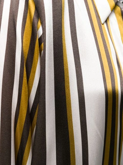 Shop Antonelli Striped Silk Shirt In Yellow