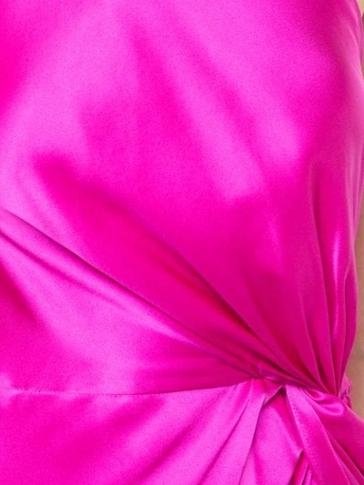 MICHELLE MASON 交叉细节旋褶礼服 - 粉色