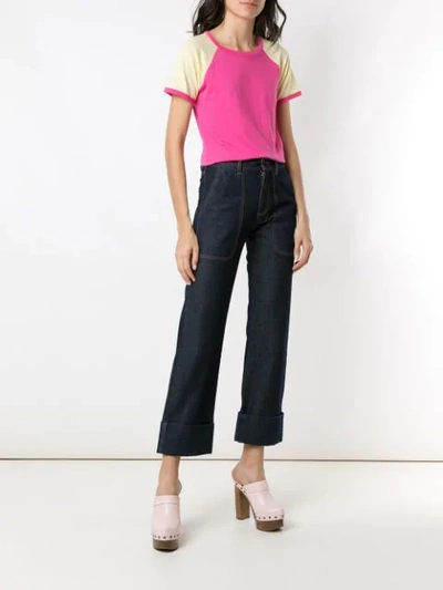 Shop Andrea Bogosian Raglan Sleeves T-shirt In Pink