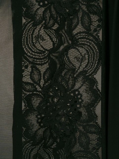 Shop Myla Beaty Street Lace-trim Sheer Robe In Black