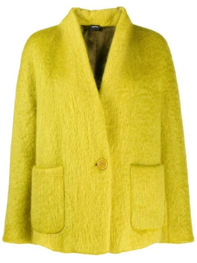 Shop Aspesi Short Coat In Yellow