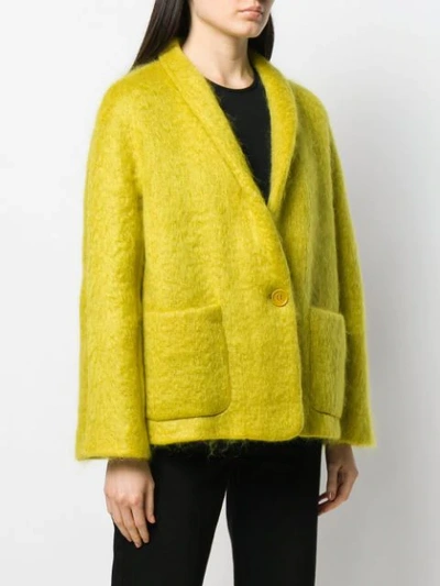 Shop Aspesi Short Coat In Yellow
