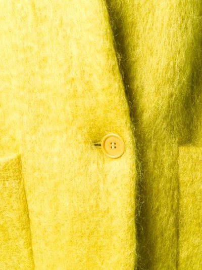 Shop Aspesi Short Coat In Yellow