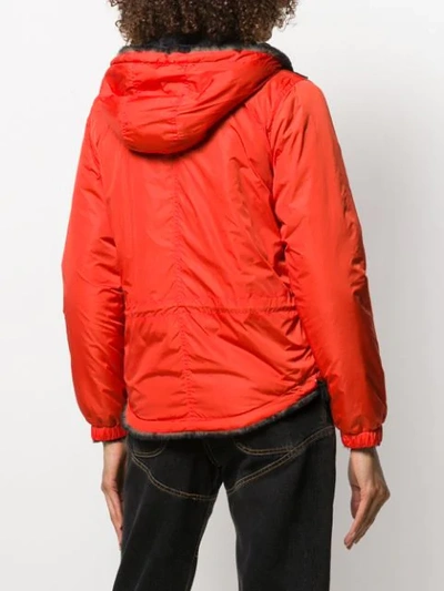 Shop Bellerose Faux Fur Lined Jacket In Orange