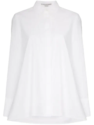 Shop Stella Mccartney Flared-hem Cotton Shirt In White