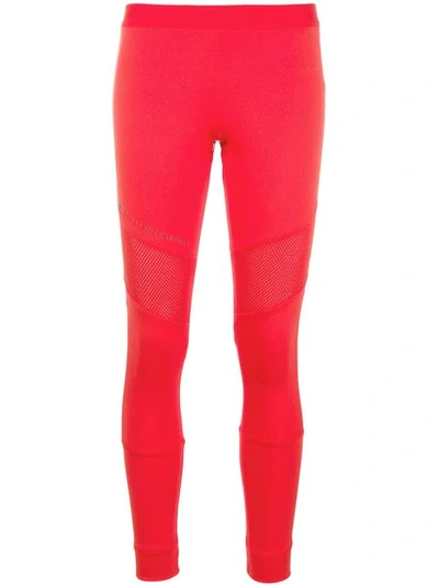 Shop Adidas By Stella Mccartney Performance Essentials Tights In Red