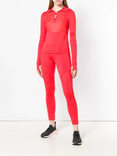 Shop Adidas By Stella Mccartney Performance Essentials Tights In Red