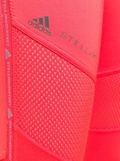 Shop Adidas By Stella Mccartney Performance Essentials Tights In Red