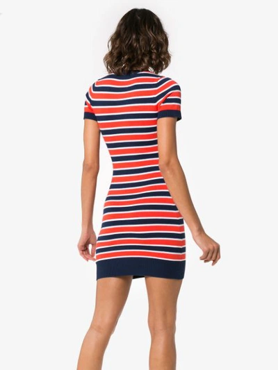 Shop Joostricot Marine Stripe Short Sleeve Dress - Blue