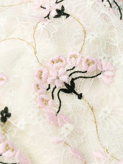 Shop Giambattista Valli Floral Embroidery Blouse In Neutrals
