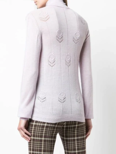 Shop Adam Lippes Roll Neck Sweater In Purple