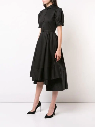 Shop Co Midi Flared Dress In Black