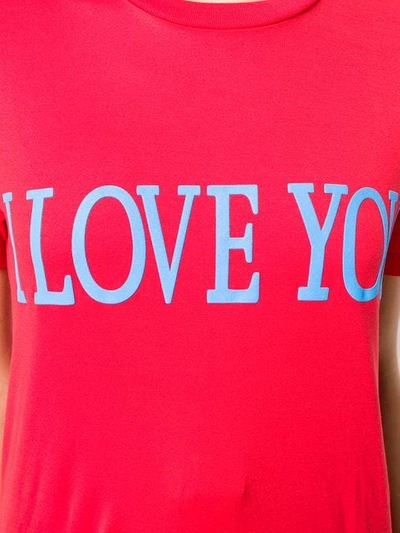 Shop Alberta Ferretti I Love You T-shirt In Red