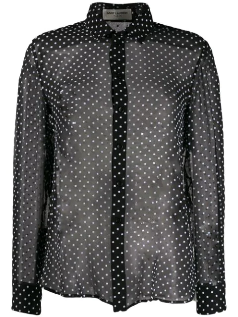 saint laurent dot shirt