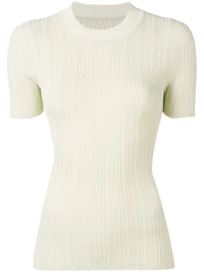 Shop Jacquemus Basic Ribbed T In Neutrals