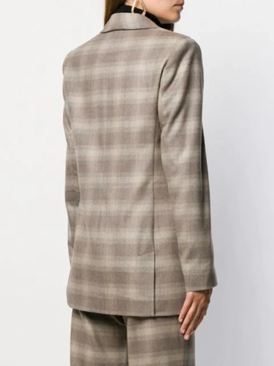 Shop Frenken Checked Suit Jacket In Neutrals