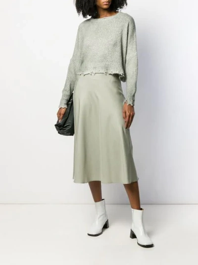 AVANT TOI RAW HEM KNITTED JUMPER - 绿色