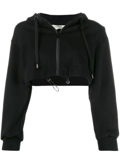 Shop Fendi Ff Logo Sweatshirt In Black