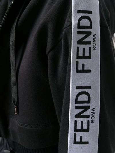 Shop Fendi Ff Logo Sweatshirt In Black