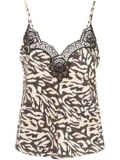 Shop Fleur Du Mal James Lace Trim Camisole In Neutrals