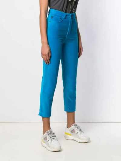 Shop Fiorucci Tara Cropped Trousers In Blue