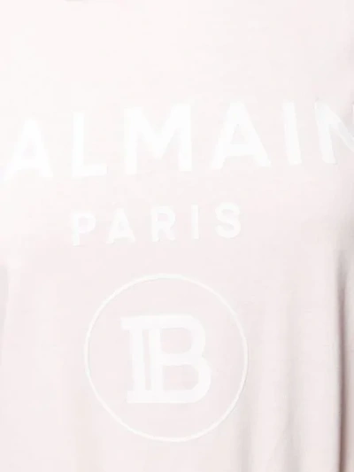 BALMAIN BALMAIN LOGO PRINT T-SHIRT - 粉色