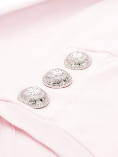 Shop Balmain Logo Print T-shirt In Pink