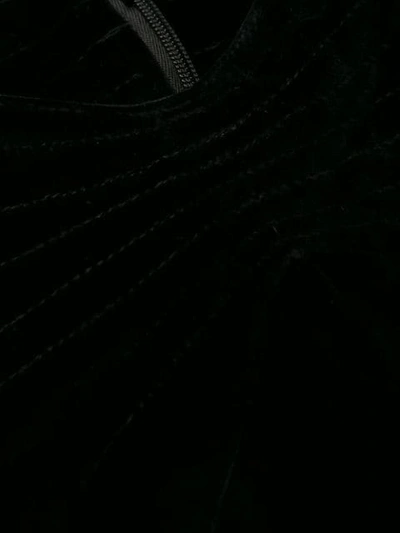 Shop Attico High-waisted Velvet Trousers In Black