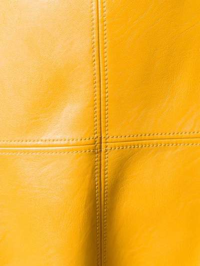 Shop Stella Mccartney Faux Leather Skirt In Yellow