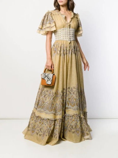 Shop Etro Paisley Printed Maxi Dress In Neutrals