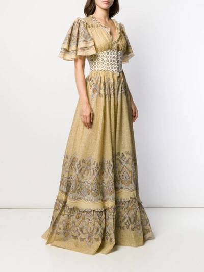 Shop Etro Paisley Printed Maxi Dress In Neutrals