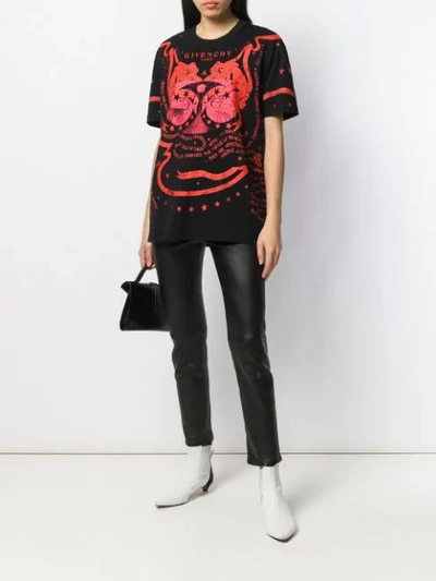 Shop Givenchy Gemini Printed T In Black