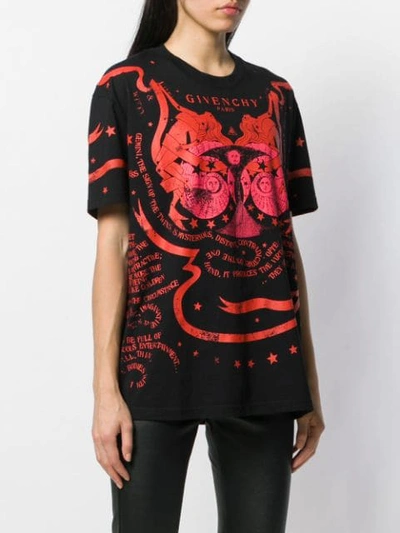 Shop Givenchy Gemini Printed T In Black