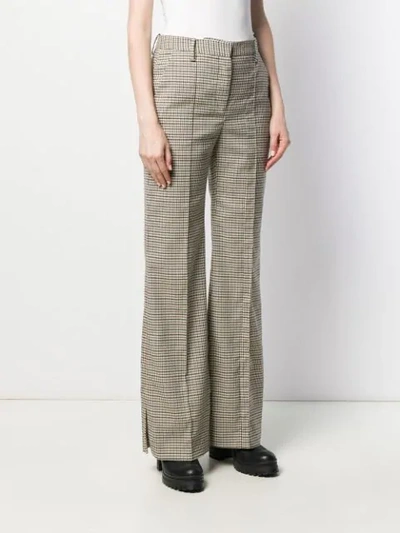 Shop Eudon Choi High-waist Checked Trousers In Brown