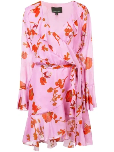 Shop Cynthia Rowley Malibu Poppy Print Wrap Dress - Pink