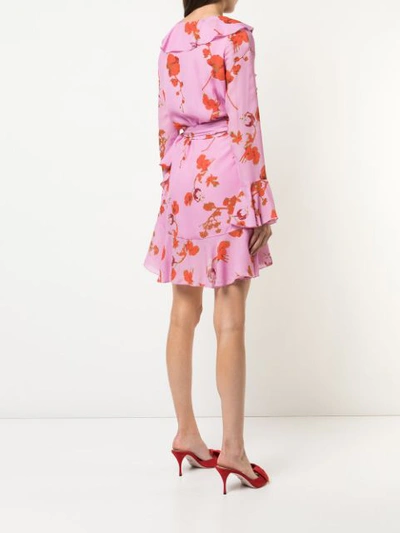 Shop Cynthia Rowley Malibu Poppy Print Wrap Dress - Pink