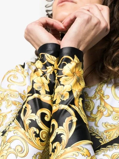 VERSACE BAROQUE PRINTED FITTED BODYSUIT - 黑色