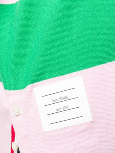 THOM BROWNE 4 条纹 POLO 衫 - 粉色