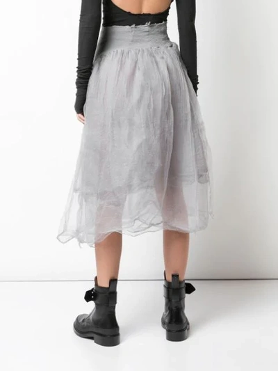 Shop Marc Le Bihan High-waisted Midi Skirt In Grey