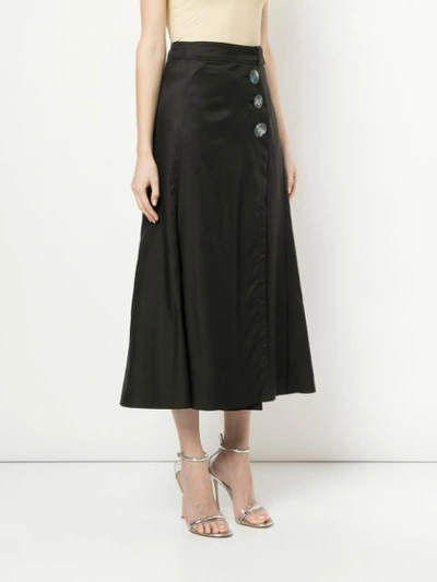 Shop Christopher Esber Wrap A-line Skirt - Black