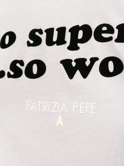 Shop Patrizia Pepe So Super So Wow T-shirt - White