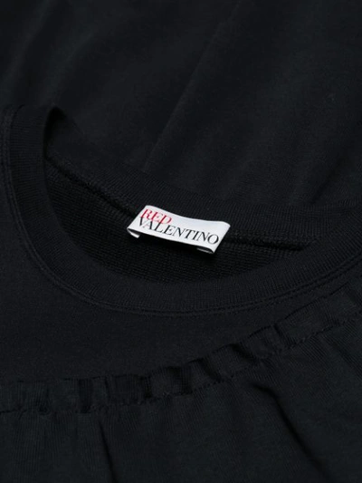 Shop Red Valentino Frill Trim Jersey Mini Dress - Black