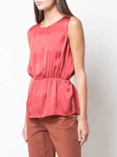 Shop Theory Elasticated Waist Blouse In Red