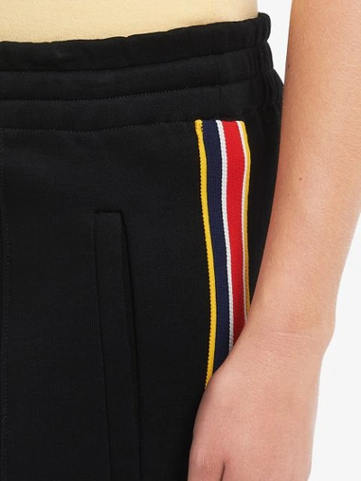 Shop Miu Miu Side Stripes Detail Track Trousers In Black