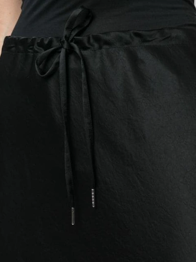 Shop Alexander Wang T Satin Midi Skirt In Black